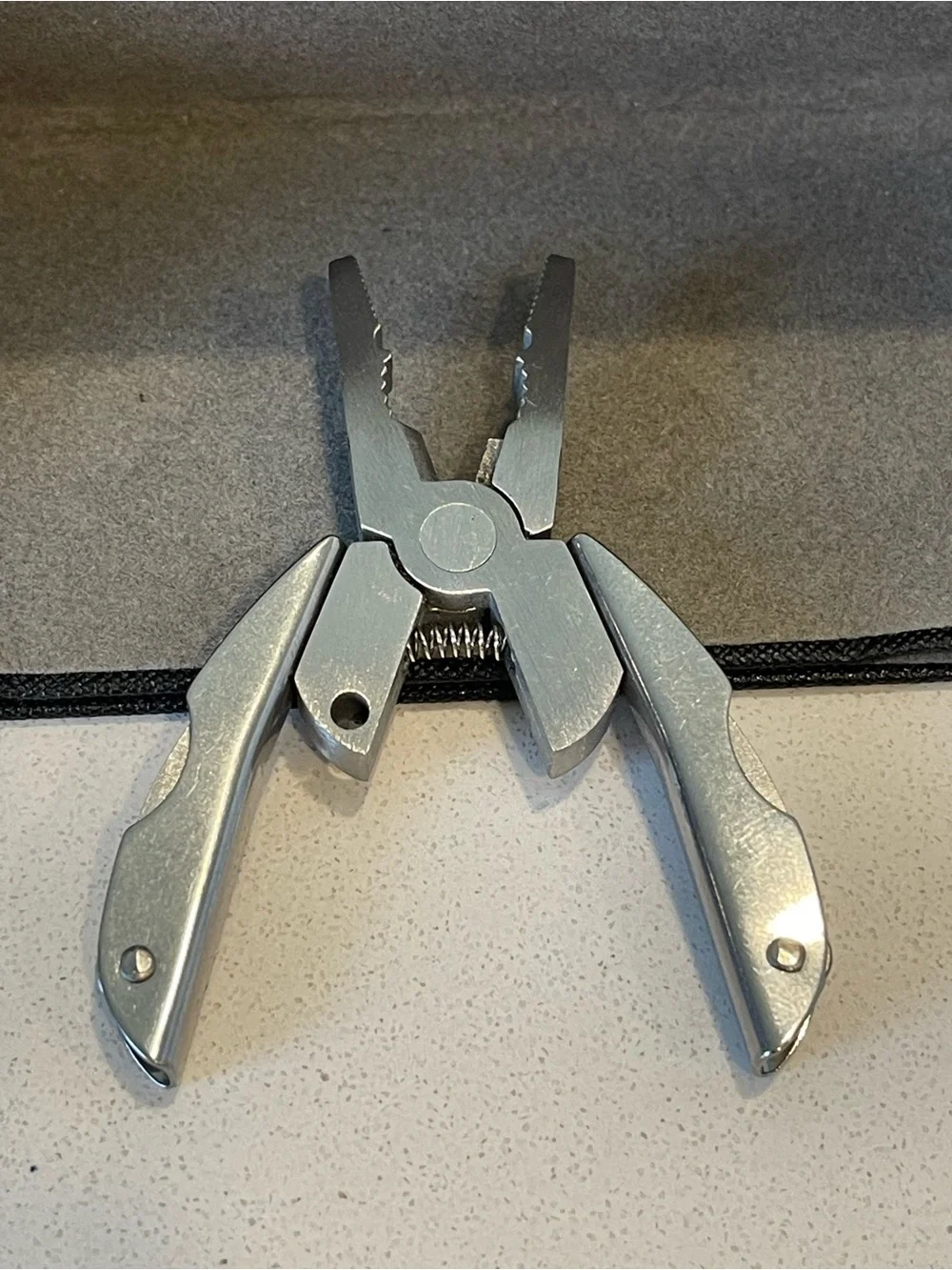 Stainless Steel Multi-Tool with Black Nylon Pouch - Men Grooming